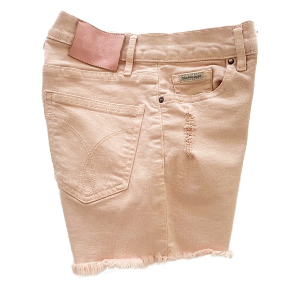 Calvin Klein Girl’s Jeans Distressed Shorts Size 14 - Picture 1 of 9
